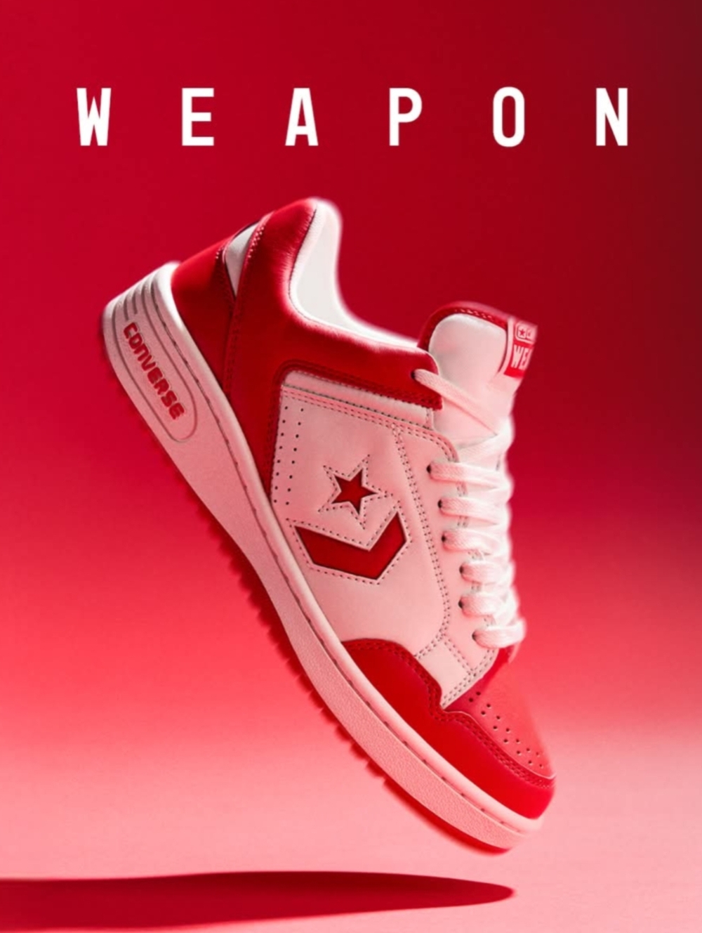 Converse Weapon Low Top Sneakers - White & Red